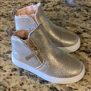 Gold Metallic Shimmer Booties